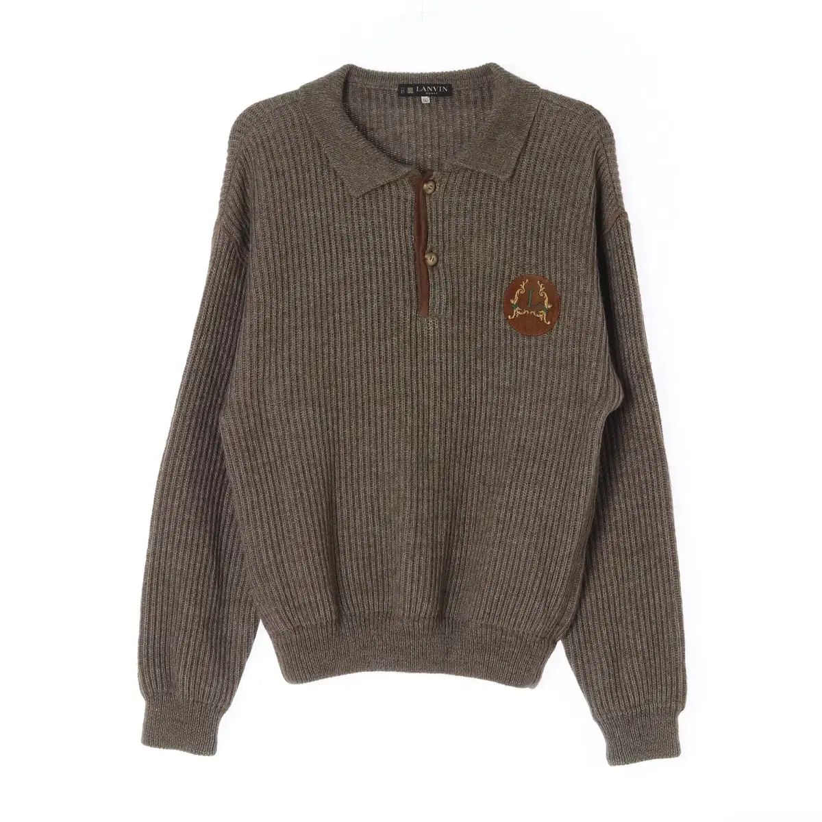 【雷市場（ポンジャン）商品韓国直送】 L LANVIN(ランバン) 茶色 アルパカ モヘア カラー ウール ニット セーター セーター