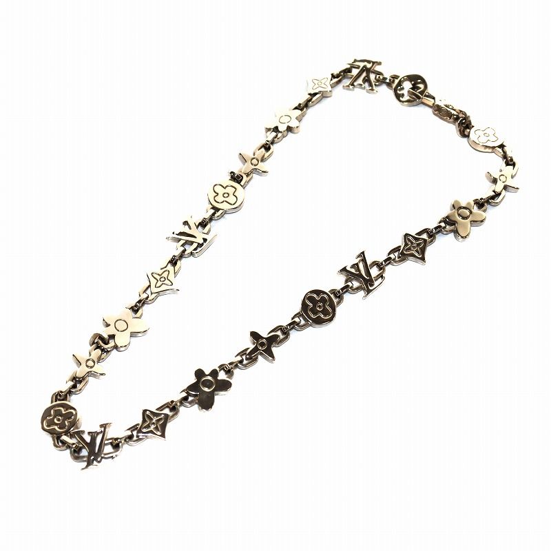 ルイヴィトン LOUIS VUITTON モノグラム クラギー ネックレス ペンダント シルバー色 M01880 /AN5 AA