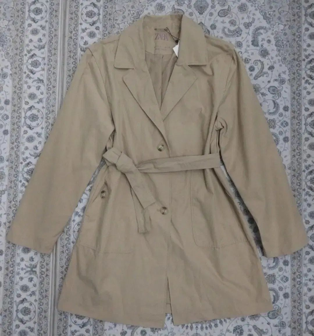 ZARA 未使用　トレンチコート　ベージュ ZARA - ZARA トレンチコート ベージュ XS 未使用の通販 by jam