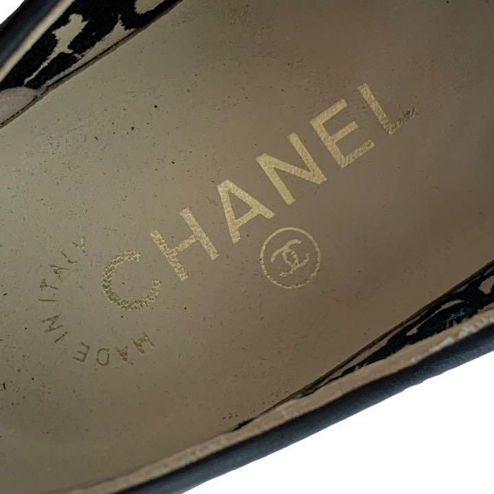 CHANEL シャネル スニーカー 靴 シューズ ココマーク ロゴ レース 花 シャネル CHANEL スニーカーココマーク レザー ブラック 黒