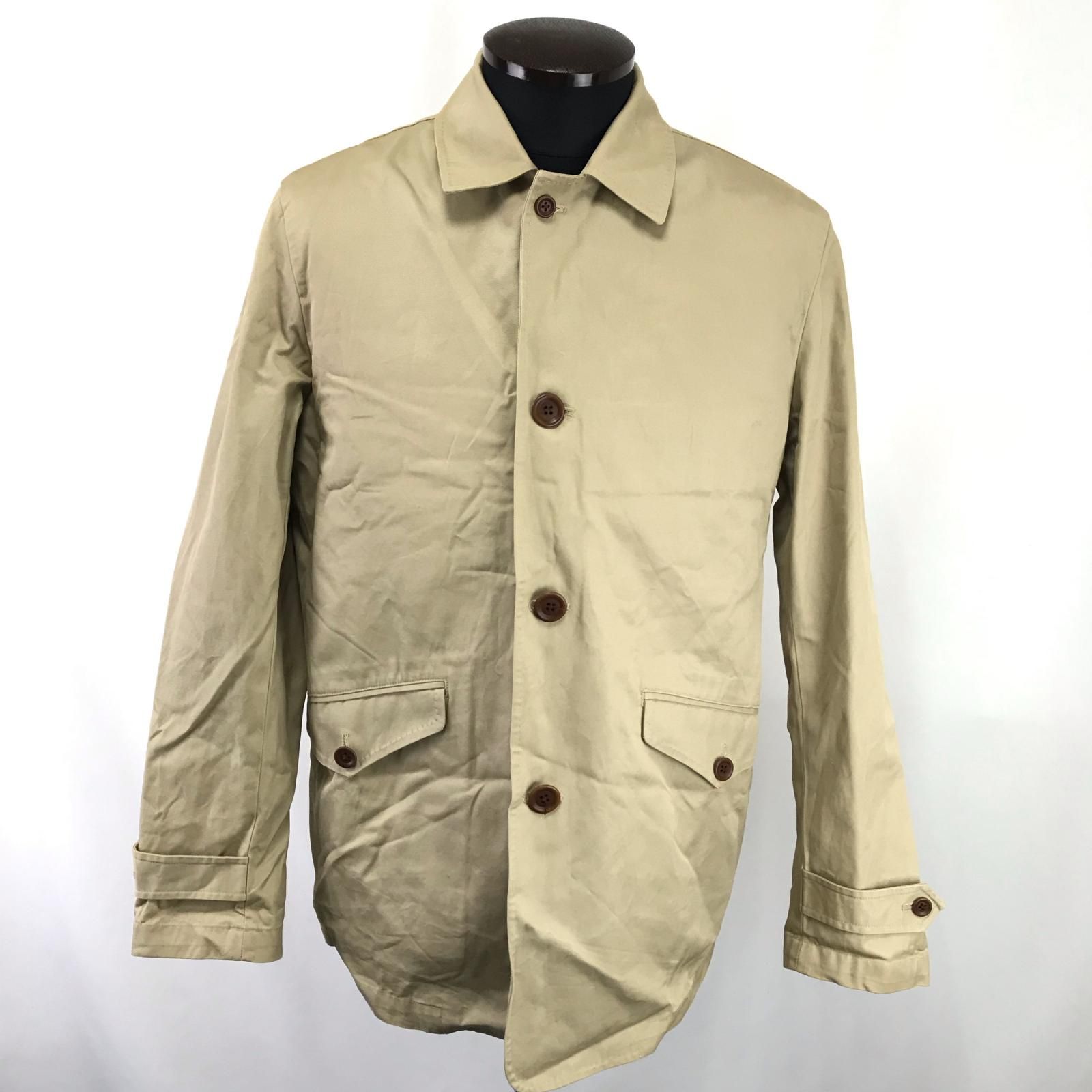 TOMORROWLAND/トゥモローランド★コットン/テーラードジャケット【メンズM/ベージュ】ショート丈コート/アウター/ブルゾン/ブレザー/Jacket/Jumper◆BJ035-g TOMORROWLAND/トゥモローランド☆コットン/テーラードジャケット