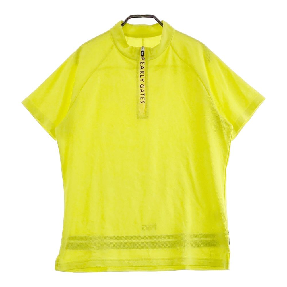 サイズ 4 PEARLY GATES パーリーゲイツ ハーフジップ 半袖Tシャツ イエロー系 240101533501 ゴルフウェア メンズ ストスト
