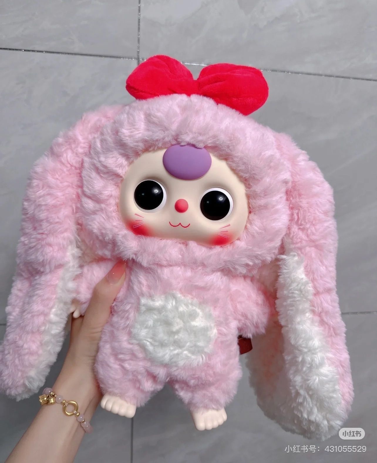 baby three 娃三? 400% 子供は3歳になった” シリコン|ぬいぐるみ本体 人形 人偶 Doll 置物 モデル 垂耳兔 pink