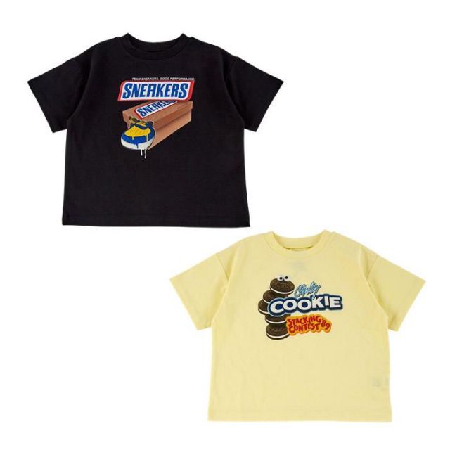 sneakers プリント Tシャツ 半袖 子供服 キッズ 男の子 女の子 スクールサイズ 150 160 おしゃれ パロディ ワイドシルエット