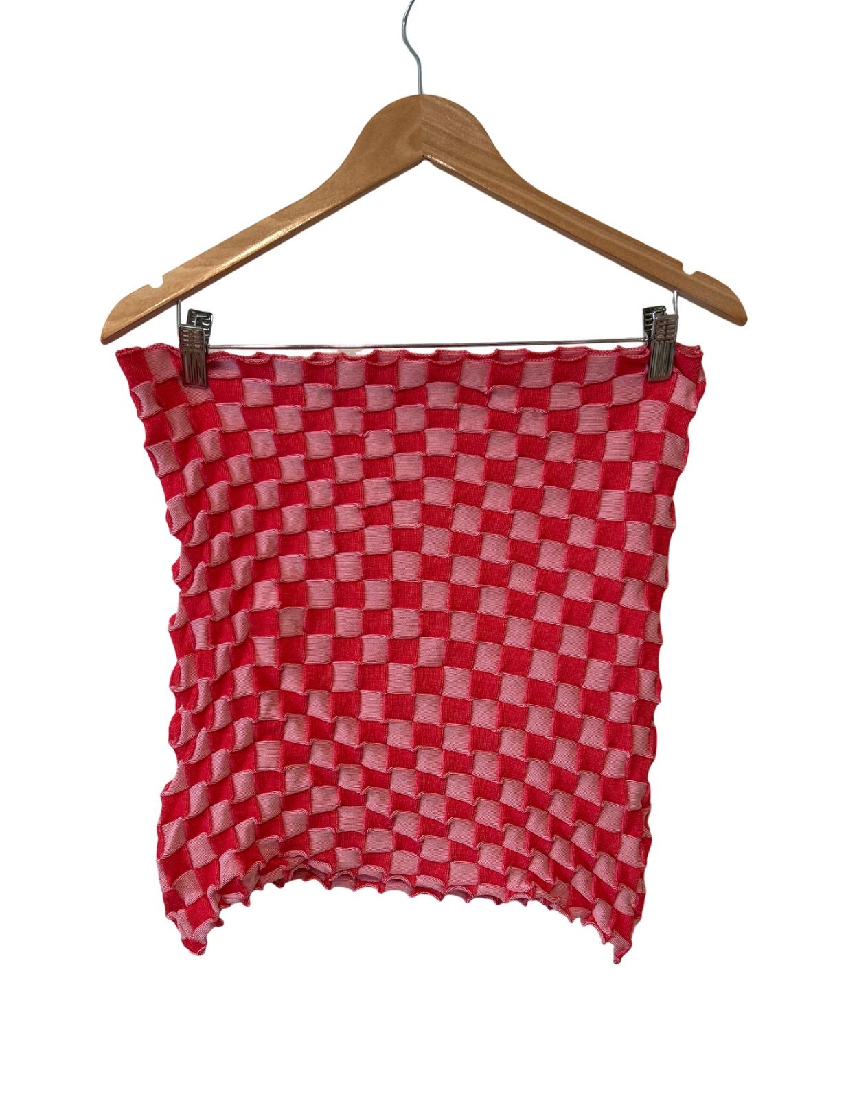 入手困難✨ イッセイミヤケ IS ツモリチサト ラップスカート レッド ISSEY MIYAKE イッセイミヤケ PLEATS PLEASE スカート SIZE 2