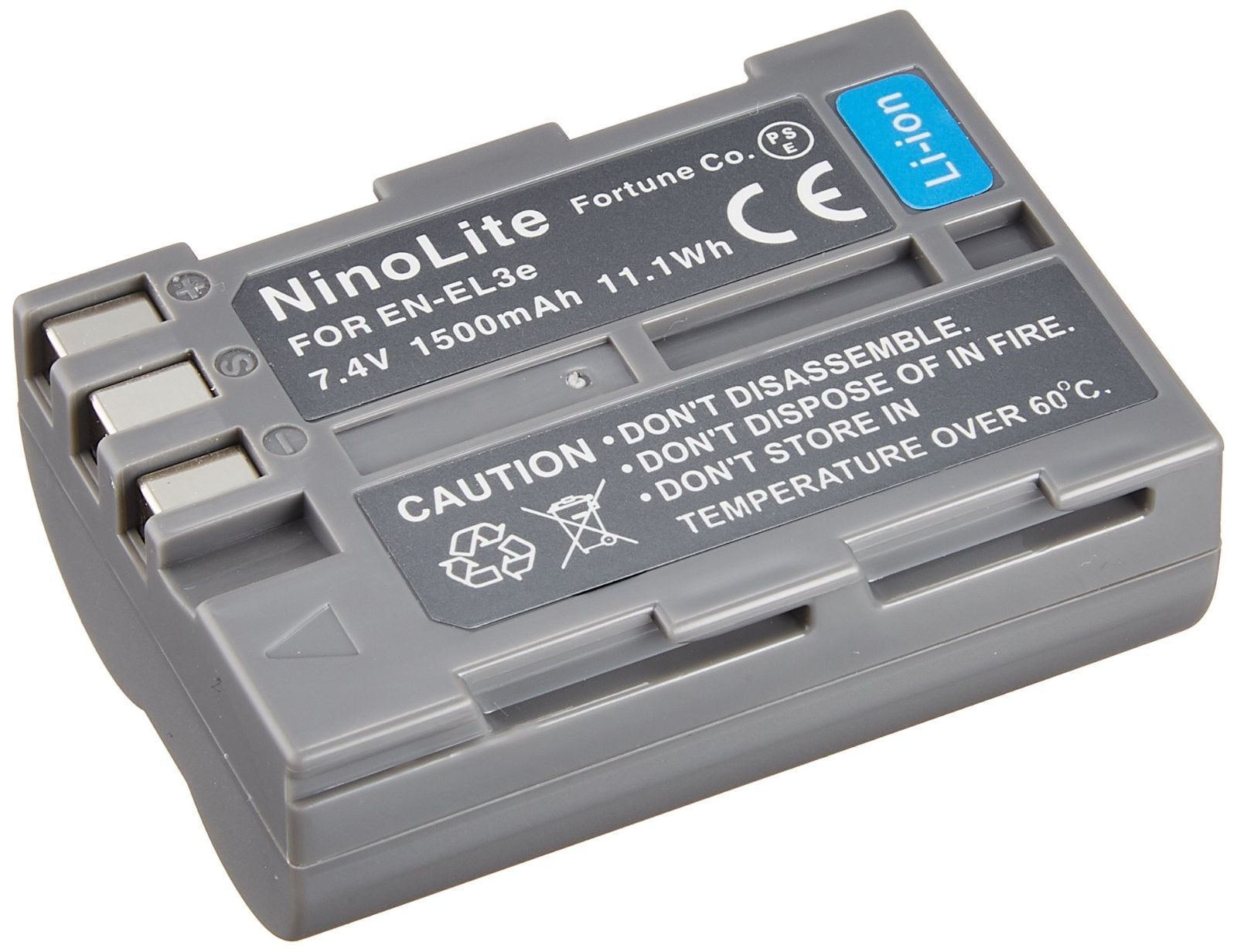 EN-EL3E 互換 バッテリー ニコン D70 NinoLite D50 D70s D3X D3S D80 D100 D200 D300s D700 等対応 enel3e_t.k.gai