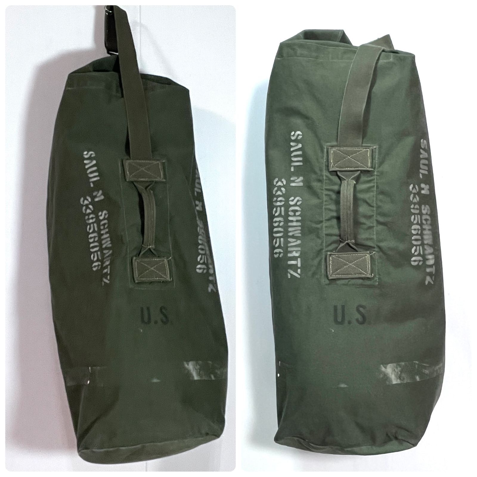 40s アメリカ軍 米軍 ダッフルバッグ ヴィンテージ MILITARY 実物 USED 米軍 トランスポート ダッフルバッグ