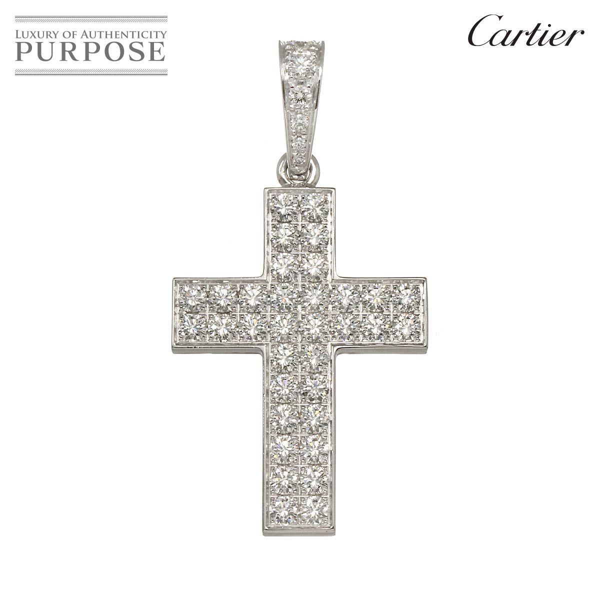 稀少 Cartier カルティエオーロラクロスダイヤモンドチャームK18PG 楽天市場】カルティエ Cartier オーロラクロス ダイヤモンド
