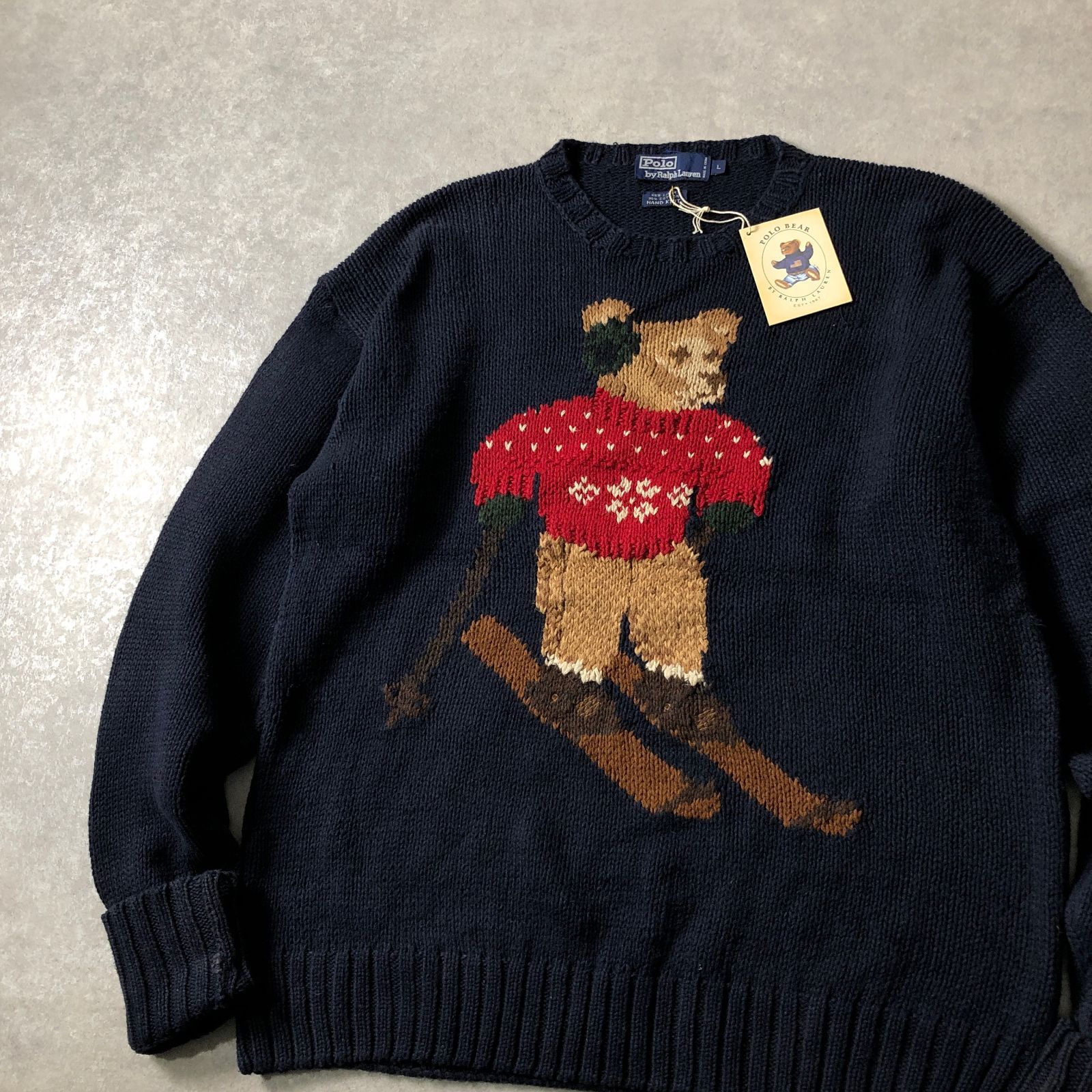 デッドストック RALPH LAUREN POLO BEAR ポロベア HAND KNIT ニット 