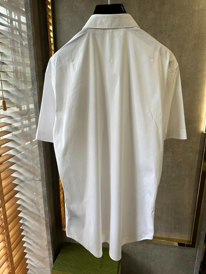 ディオール　H381　日本未入荷　バラ刺繡　プリント　ホワイト　ポロシャツ