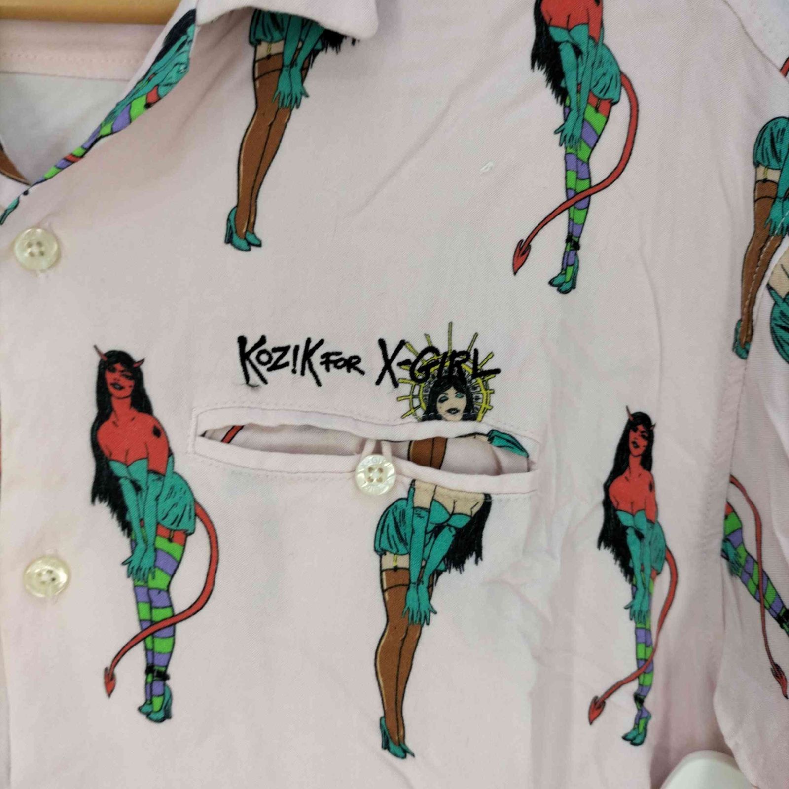 X-girl - 【x-girl × kozic】 SHIRT　Mサイズ x-girl × kozic】 SHIRT Mサイズ - メルカリ