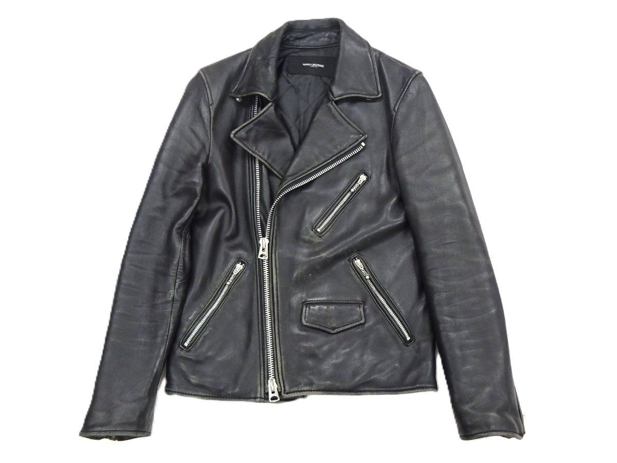 ナノユニバース ライダースジャケット 16AW ナノユニバース NANO UNIVERSE TOKYO ダブル ライダース