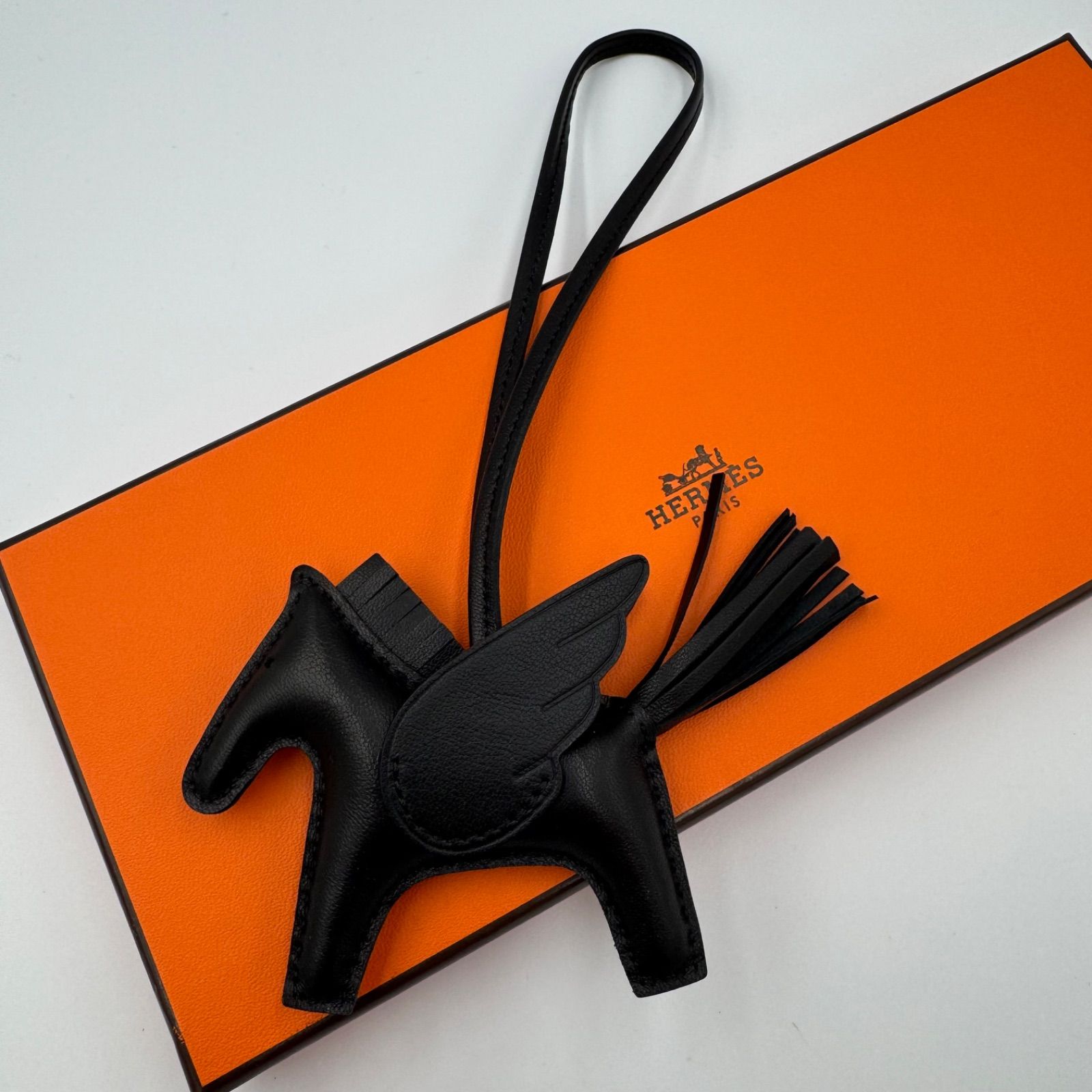 HERMES ペガサスPM ブラック スイフト B刻印 バッグチャーム