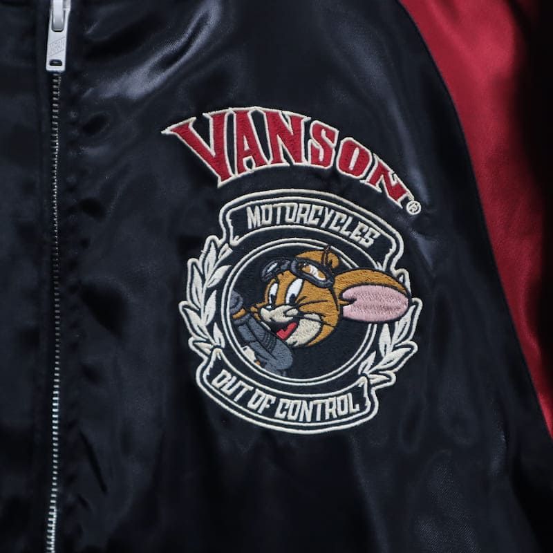 新品 メンズ バンソン VANSON トムとジェリー コラボ スカジャン