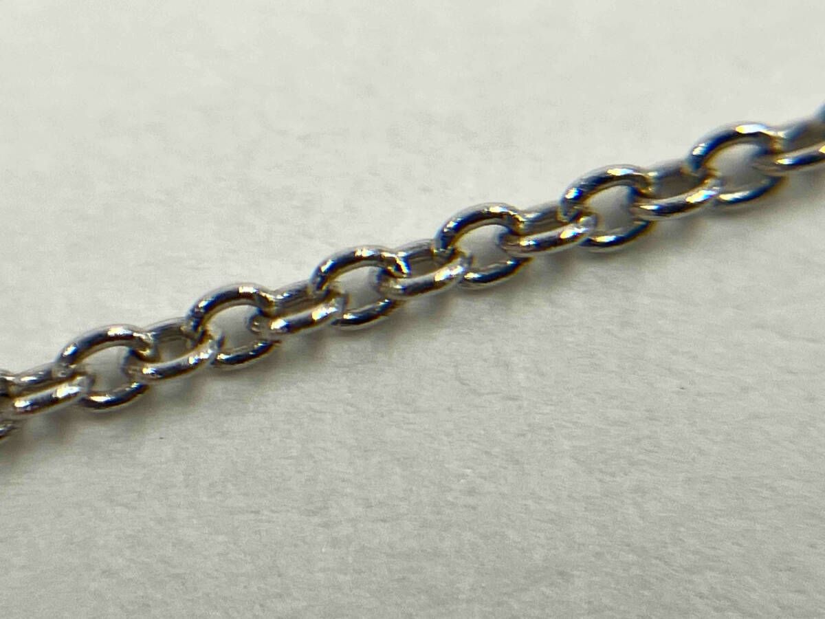 18金ホワイトゴールド/ロールチェーン・ネックレス/1.0mm/50cm