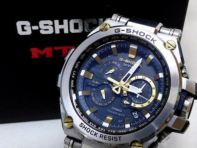 CASIO カシオ MTG-S1000D 時計 G-SHOCK ジーショック 電波ソーラー タフソーラー メンズ ステンレス 腕時計 □7E