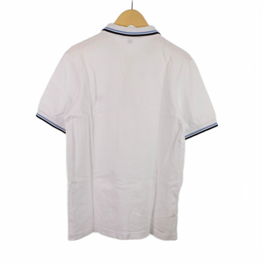 美品 Fred Perry ポロシャツ 白　UK8/S フレッドペリー FRED PERRY ポロシャツ 半袖 ロゴ 刺繍 S 白