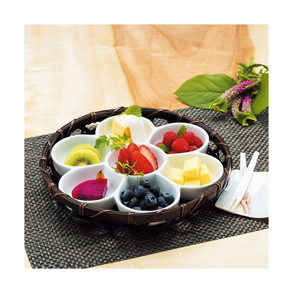 ヤマコー 用美 業務用 オードブル染篭B 花型パレット皿セット yamaco 24676