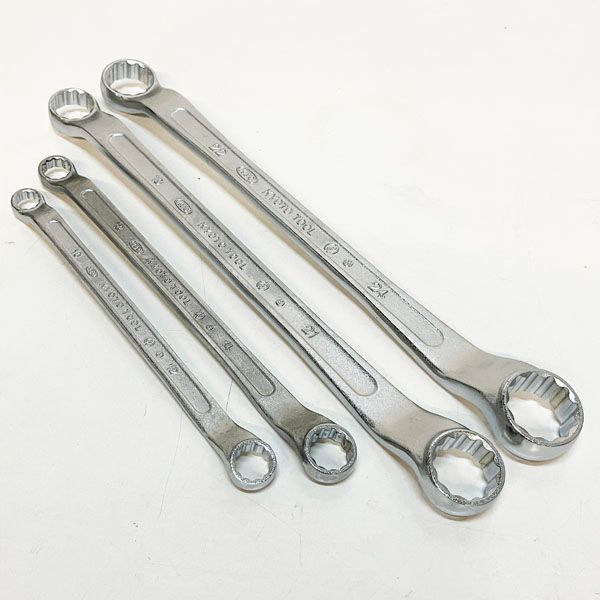 中古】KTC/京都機械 4本セット オフセット メガネレンチ 22-24 19-21 