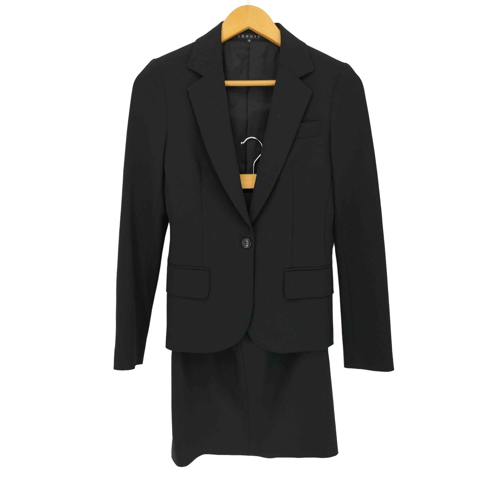 美品 Theory GABE 現行タグ スカートスーツセットアップ 0 セオリー theory GABE S ジャケットスカートセットアップ レディース 0