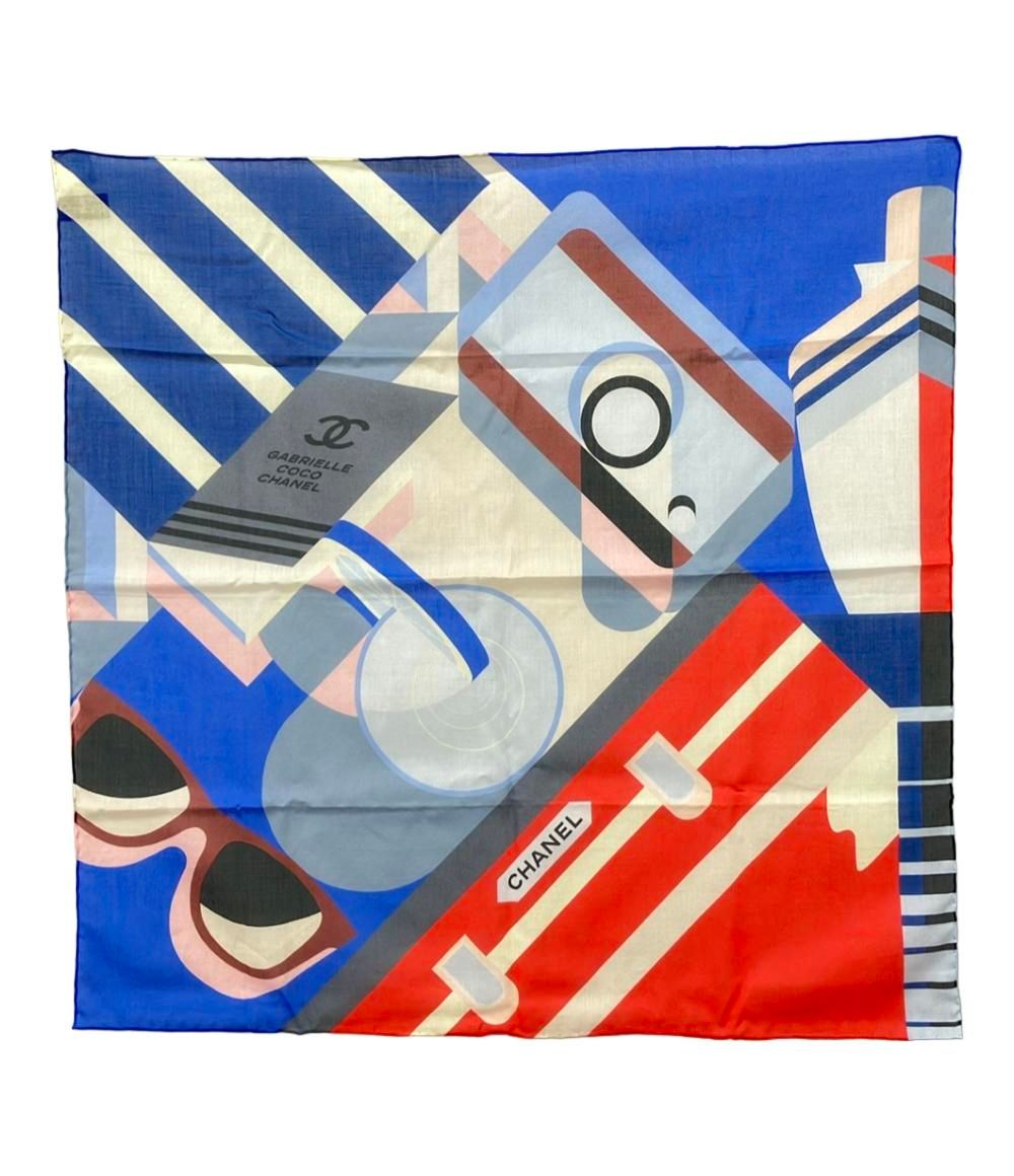 CHANEL シャネルプリーツ ストール スカーフ ドット 水玉 ココマーク