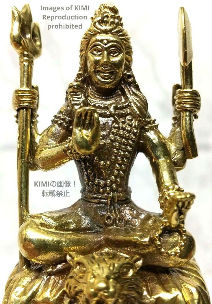 シヴァ座像 高さ 5cm 真鍮製 ヒンドゥ美術 世界の創造、維持、再生を司る最 シヴァ座像 高さ 5cm 真鍮製 ヒンドゥ美術 世界の創造、維持