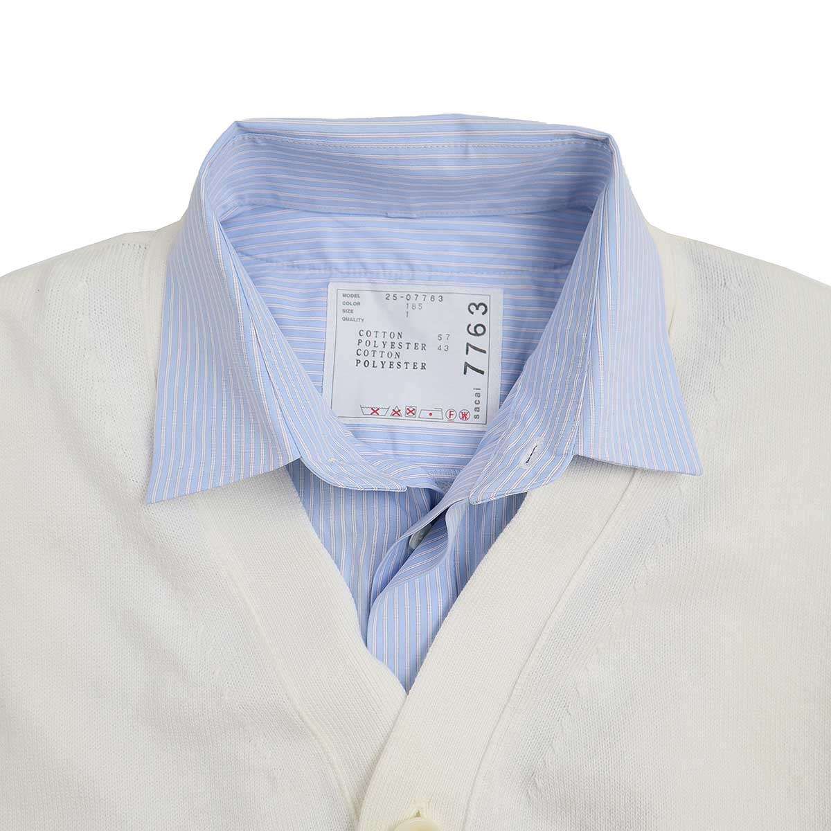 sacai サカイ 25SS Cotton Poplin x Knit Cardigan コットンポプリン