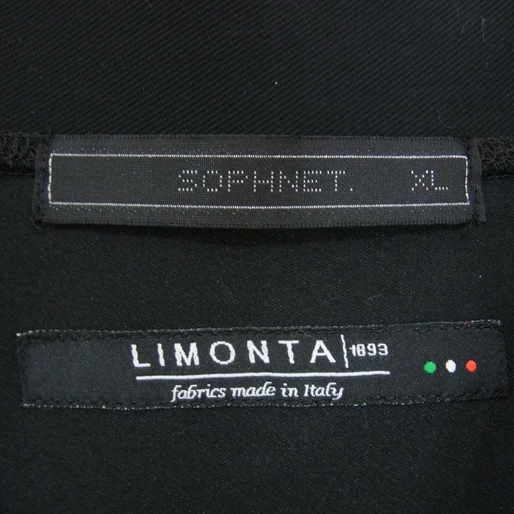 SOPHNET. ソフネット 22SS SOPH-220009 LIMONTA NYLON FRONT PANELED CARDIGAN  リモンタナイロン フロントパネル切替 カーディガン ブラック系 XL【中古】