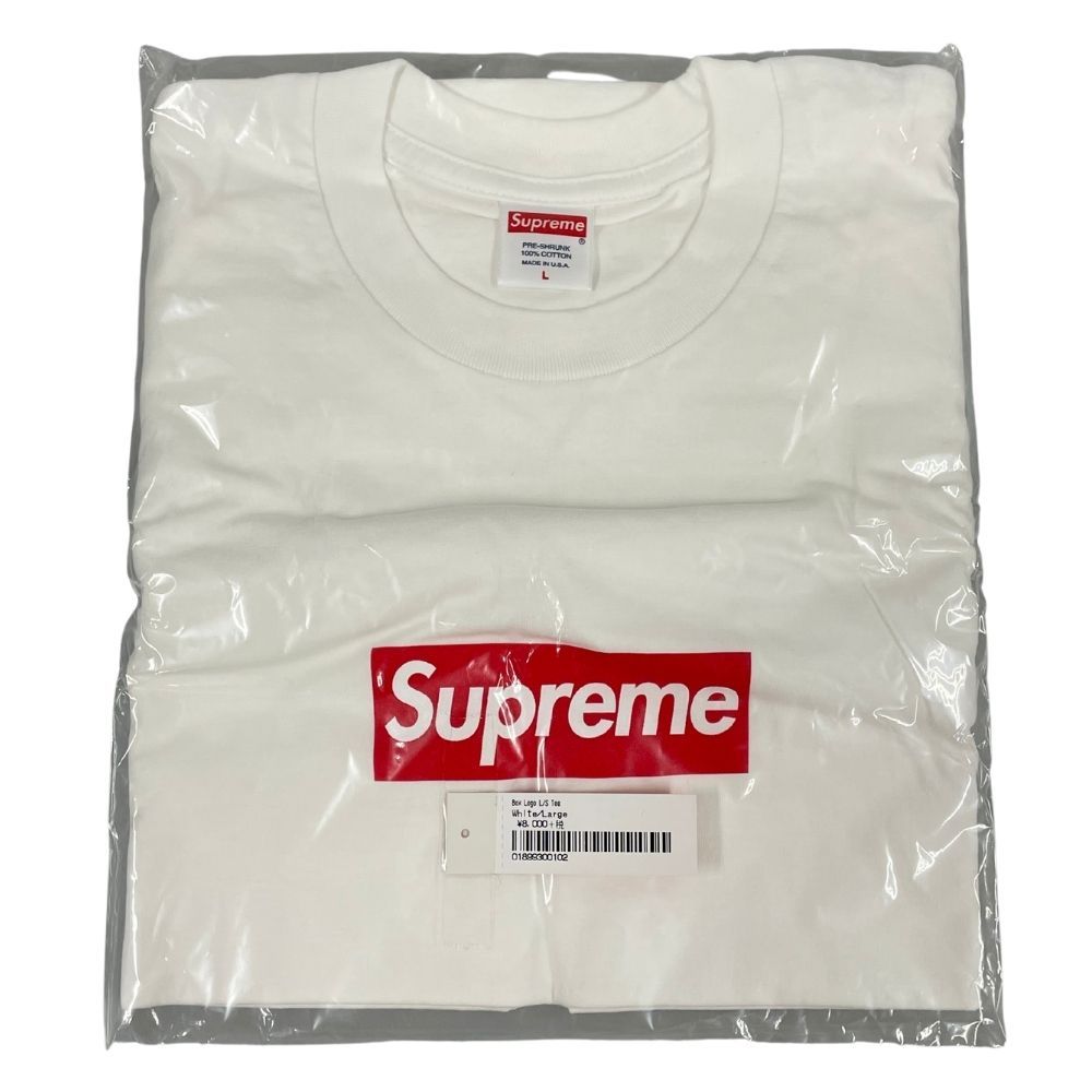 SUPREME シュプリーム Box Logo L/S Tee ボックスロゴ ロングTシャツ ホワイト サイズ L 正規品 / 25729