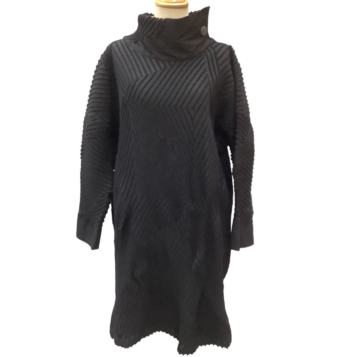 ♪♪ISSEY MIYAKE イッセイミヤケ 変形 プリーツ ワンピース SIZE 2 IM84FH517 ブラック