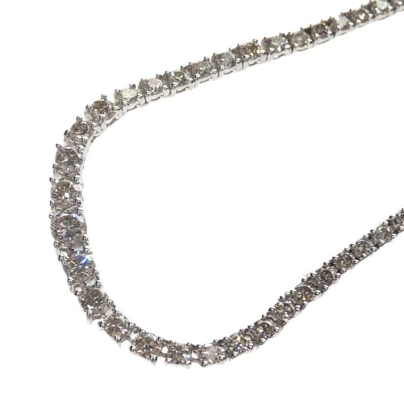 未使用品】テニスネックレス Pt850 プラチナ ダイヤモンドネックレス  