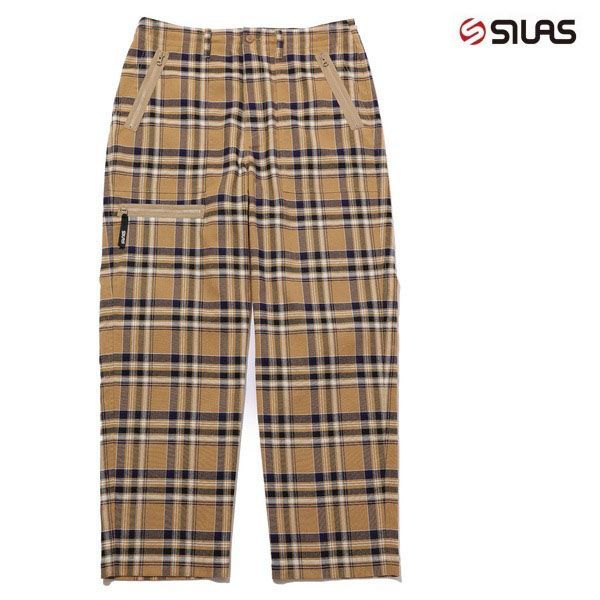 パンツ silas SILAS サイラス PLAID ZIPPER POCKET PANTS 110242031002 メンズ レディース ボトム ボトムス チェック チェック柄 オシャレ カッコいい ブランド スラックス パンク punk ベージュ