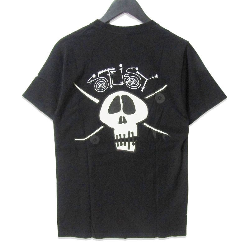 【STUSSY】スカル プリント 半袖シャツ レア 90s USA製 STUSSY ステューシー スカル柄 総柄プリント