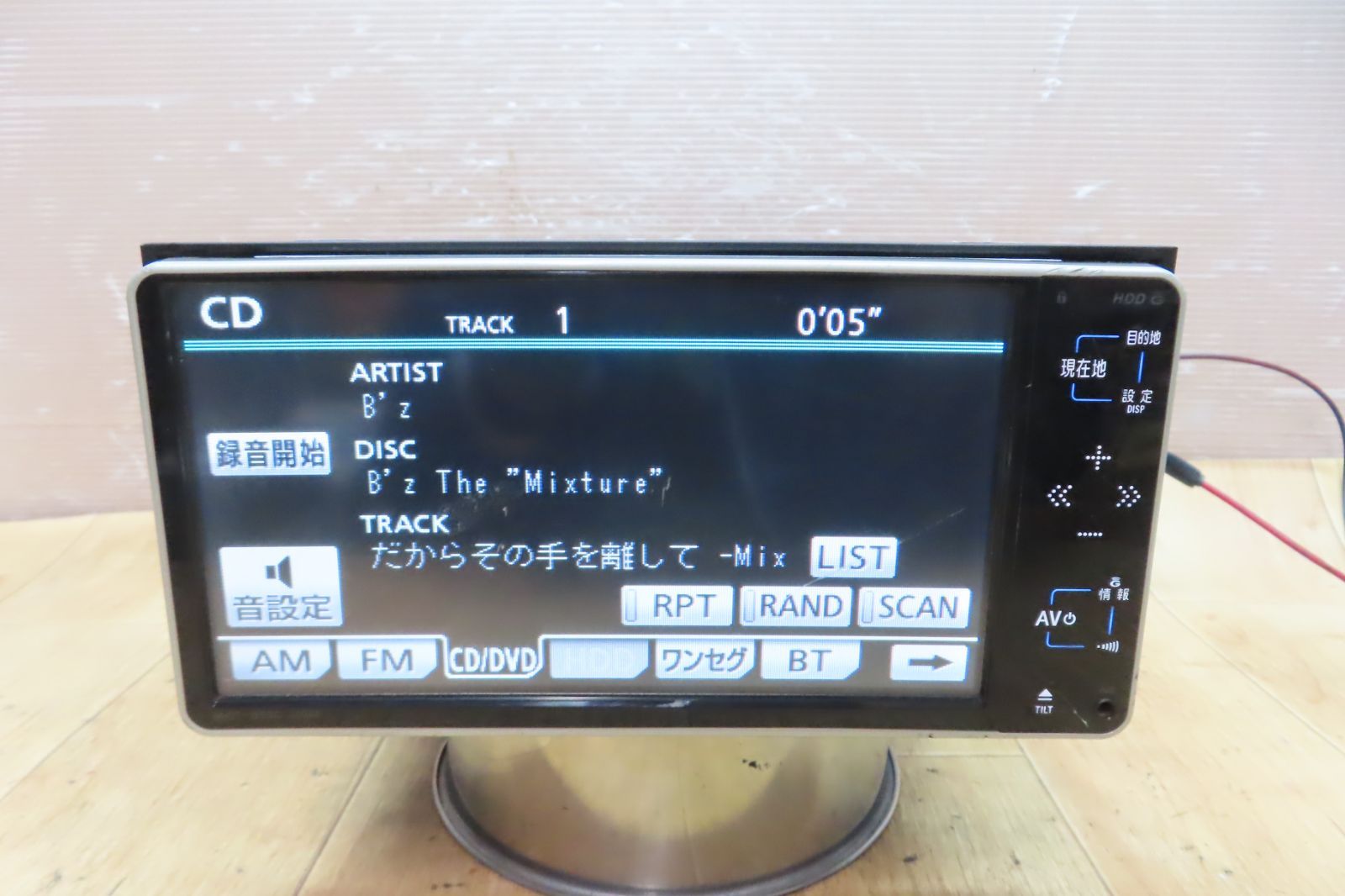 F1001/トヨタ純正 FUJITSUテン NHDT-W59G SDナビ 地図2009年 Bluetooth内蔵 CD、DVD再生OK