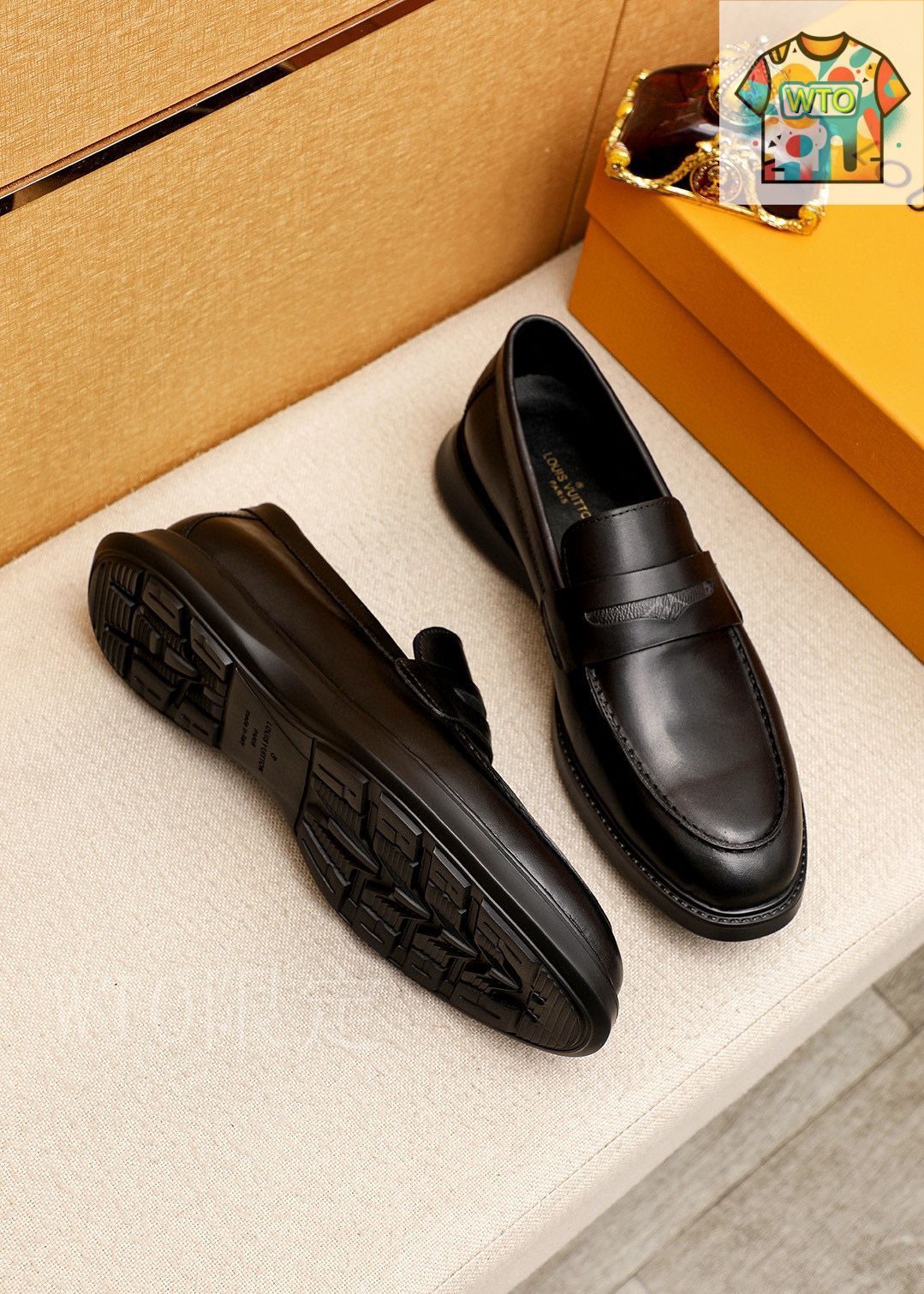 LOUIS VUITTON カジュアルシューズ LOUIS VUITTON ルイ・ヴィトン カジュアルレザーシューズ12-1