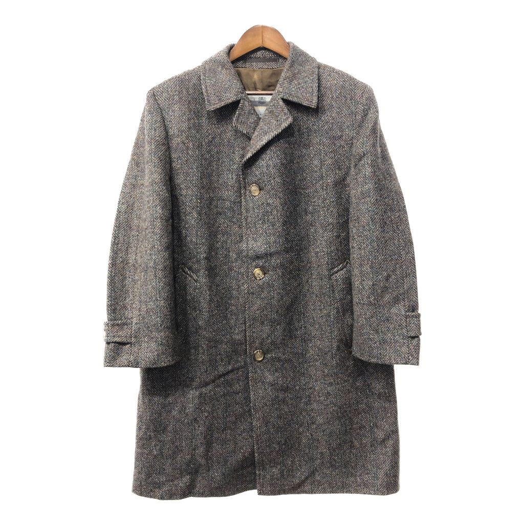 【美品】Aquascutum ヘリンボーン ウール　チェスターコート　ベージュ 80年代 カナダ製 Aquascutum アクアスキュータム ウール