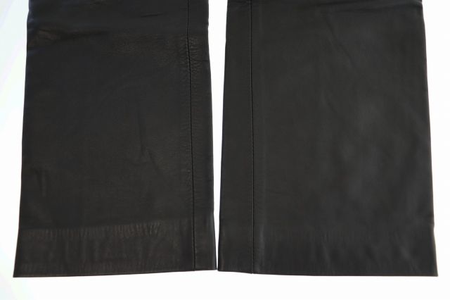 ロエベ LOEWE ヴィンテージ レザー パンツ 38 黒 ブラック ブランド