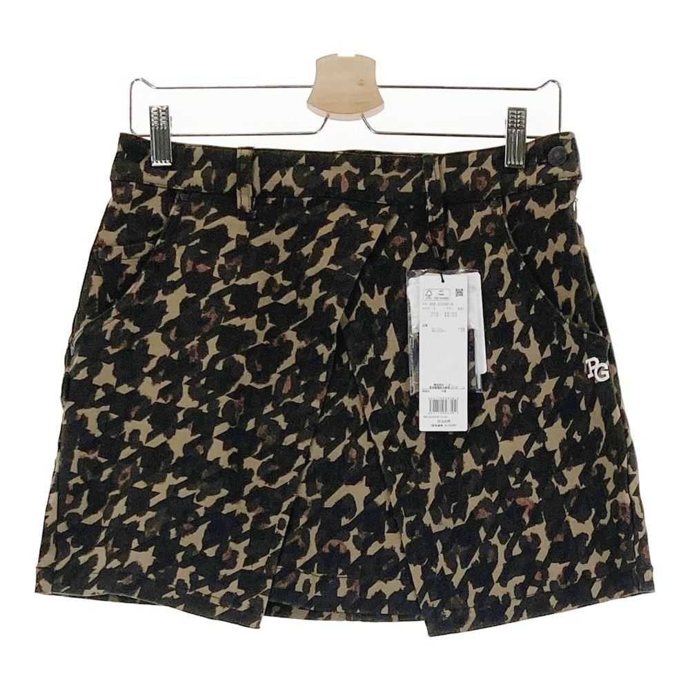 サイズ 1 PEARLY GATES パーリーゲイツ 055-2234016 ストレッチスカート 千鳥 レオパード柄 ブラウン系 240101543740 ゴルフウェア レディース ストスト