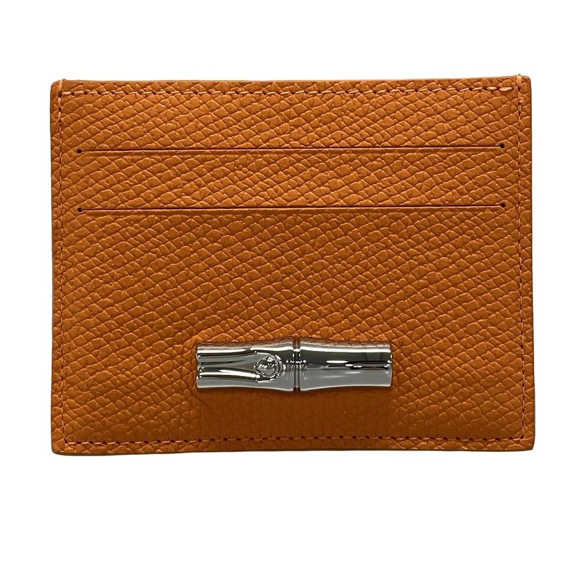LONGCHAMP ロンシャン カードケース - オレンジ レザー