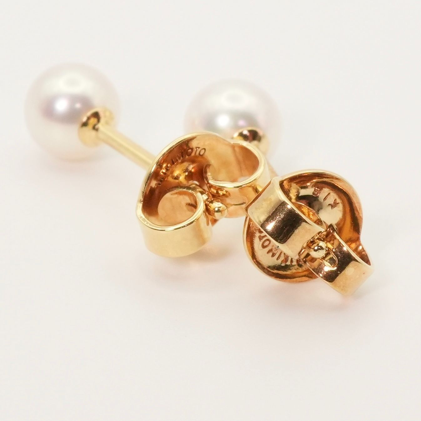 【現行品・極美品】ミキモト パール ベビーパール ピアス フープ K18 付属品 MIKIMOTO - ミキモト ピアス ベビーパール アコヤ真珠 3.0mm