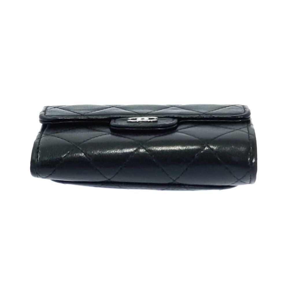 シャネル CHANEL 小銭入れ 黒 マトラッセ ラムスキン ココマーク CHANEL シャネル 財布 ココマーク マトラッセ ラムスキン コイン