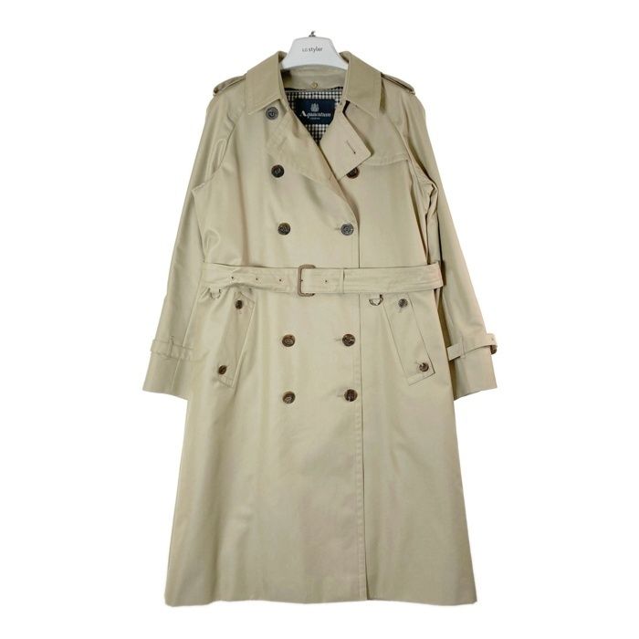 アクアスキュータム✨トレンチコート ライナー付 ベルテッド ベージュ Aquascutum 美品 アクアスキュータム ライナー付き ベルテッド
