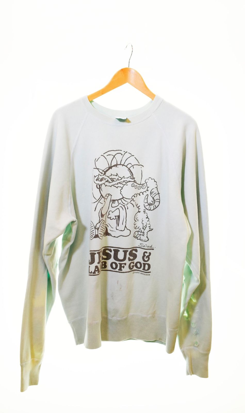 セントマイケル SAINT MICHAEL 23AW JESUS CREW NECK SWEAT プリント