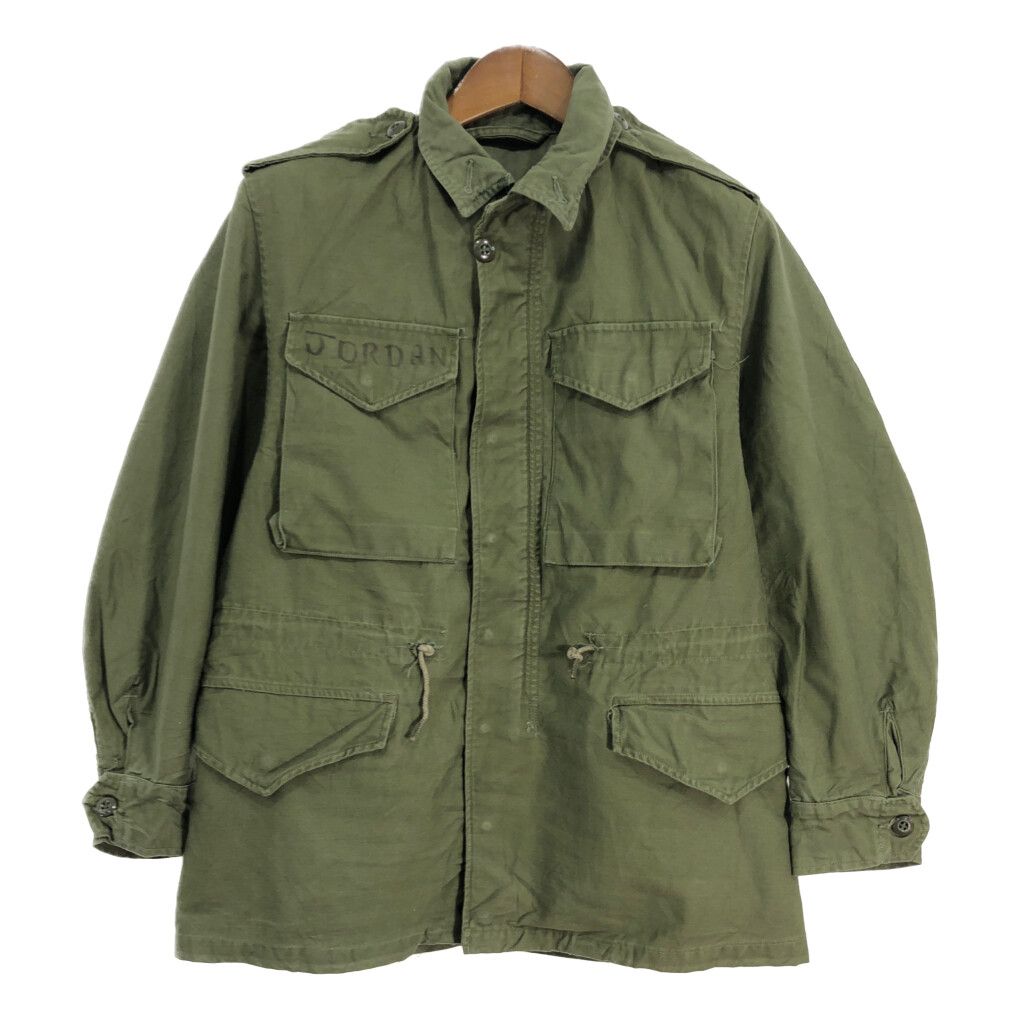 60年代 米軍実物 U.S.ARMY M-51 フィールドジャケット ヴィンテージ ミリタリー オリーブ (メンズ SMALL SHORT) 中古 古着 S4880