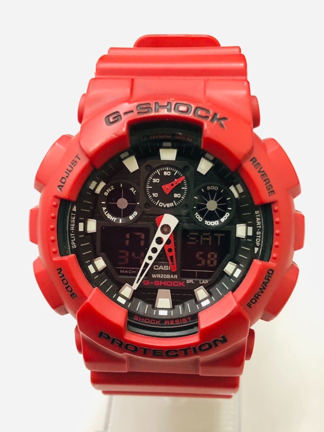 G-SHOCK デジアナ ワイドフェイス GA-100B-4AJF 電池交換済 - メルカリ