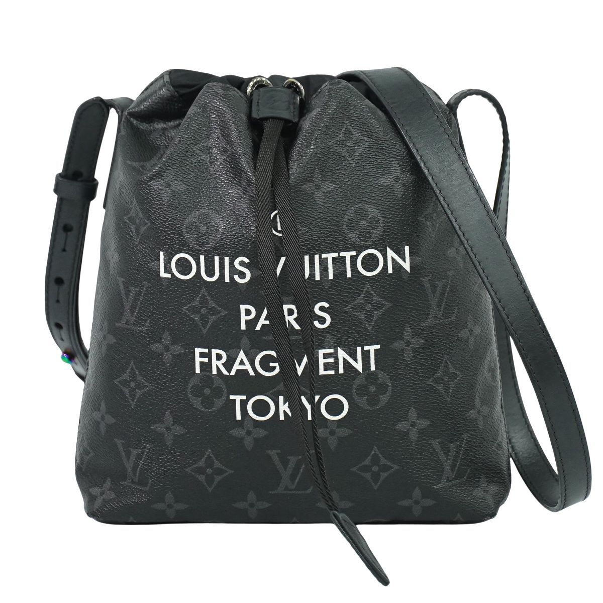 本物 ルイヴィトン LOUIS VUITTON LV × フラグメント FRAGMENT ナノバッグ モノグラム エクリプス ショルダーバッグ ブラック M43418 ビトン バッグ フォロー割
