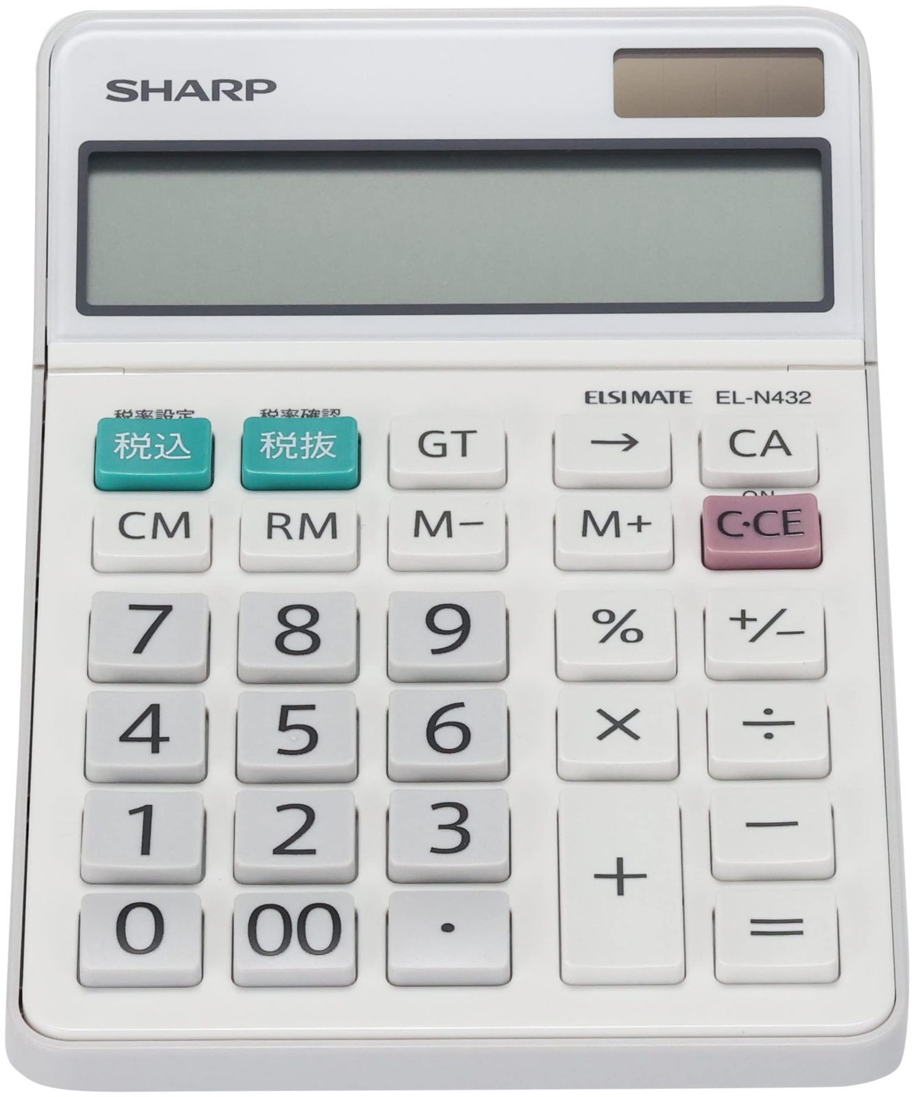 ラスト1点】シャープ(SHARP) 普通電卓 ホワイト ナイスサイズタイプ 12桁 EL-N432-X - メルカリ