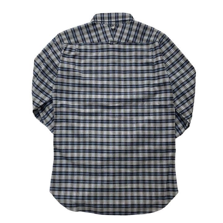THOM GREY トムグレイ カジュアルシャツ チェック ブルー系 長袖 THOM GREY トムグレイ カジュアルシャツ チェック ブルー系 長袖