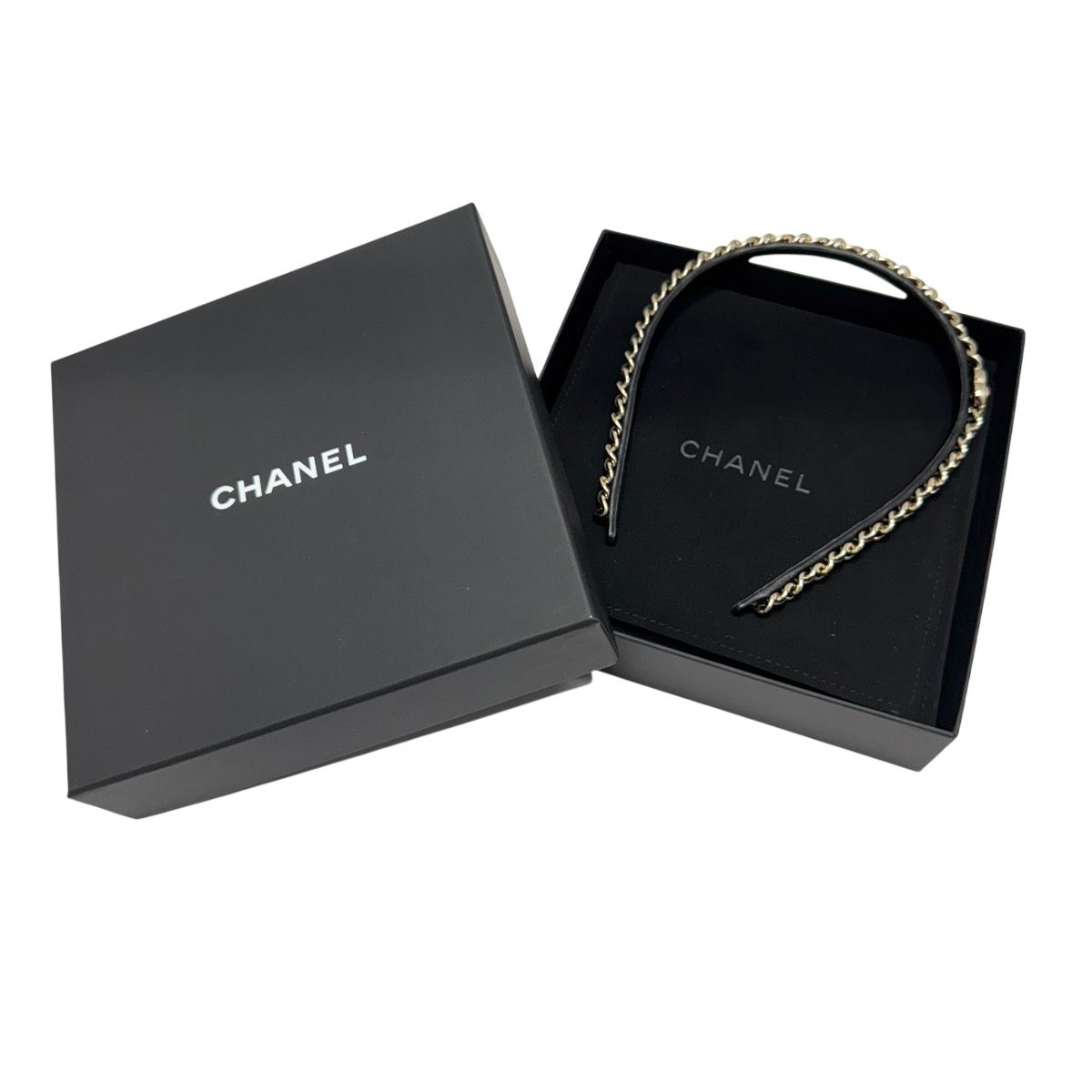 CHANEL シャネル カチューシャ B22 チェーン ココマーク AB6143
