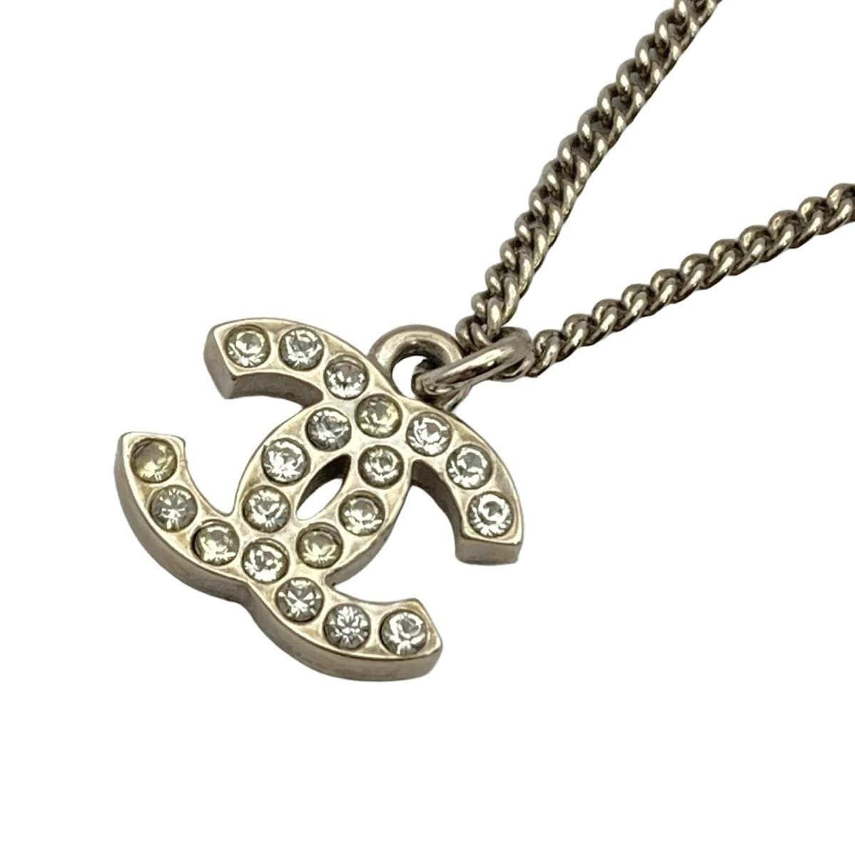CHANEL(シャネル) ネックレス美品 ココマーク シルバー×クリア - メルカリ 